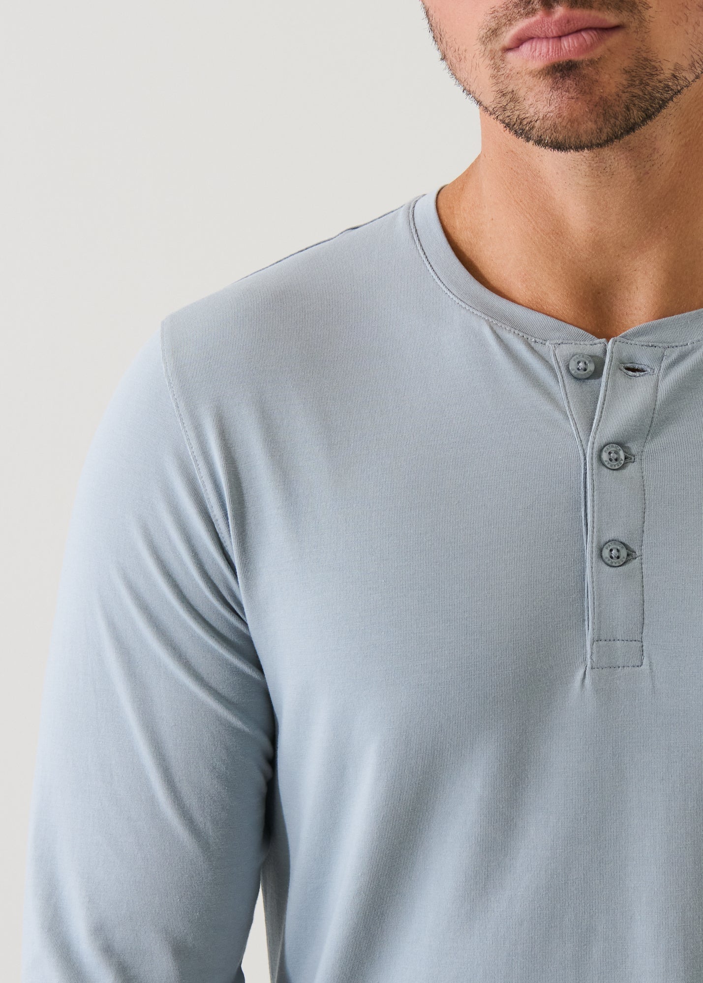 Pima Cotton Stretch Henley