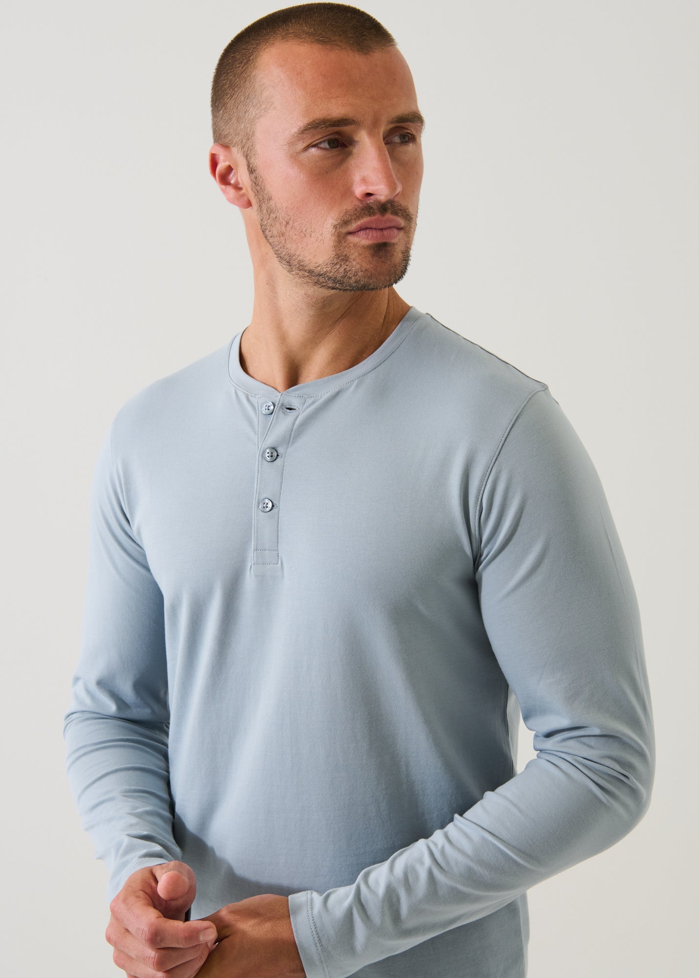 Pima Cotton Stretch Henley