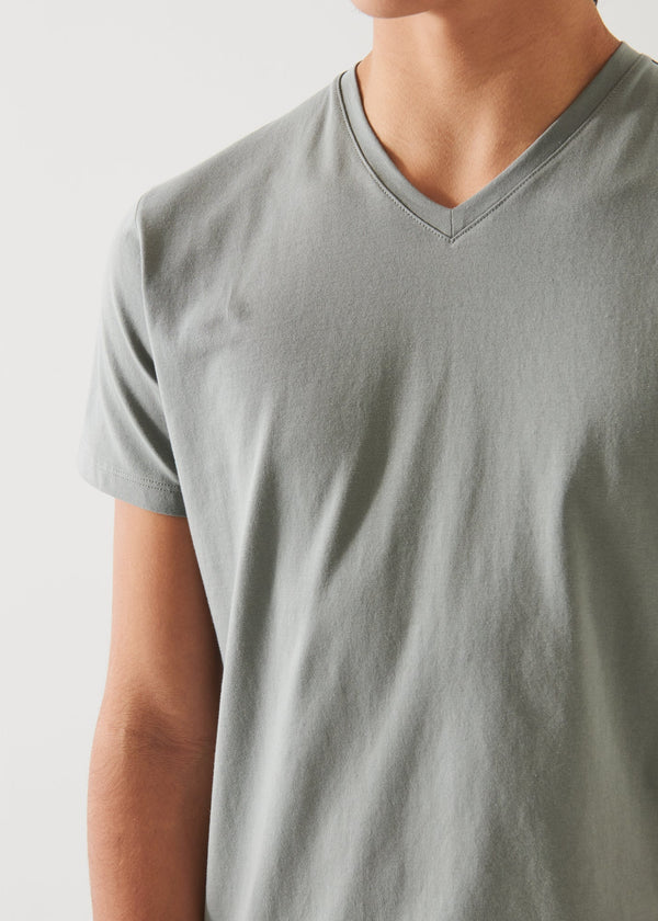 Pima Cotton Stretch V-Neck T-Shirt