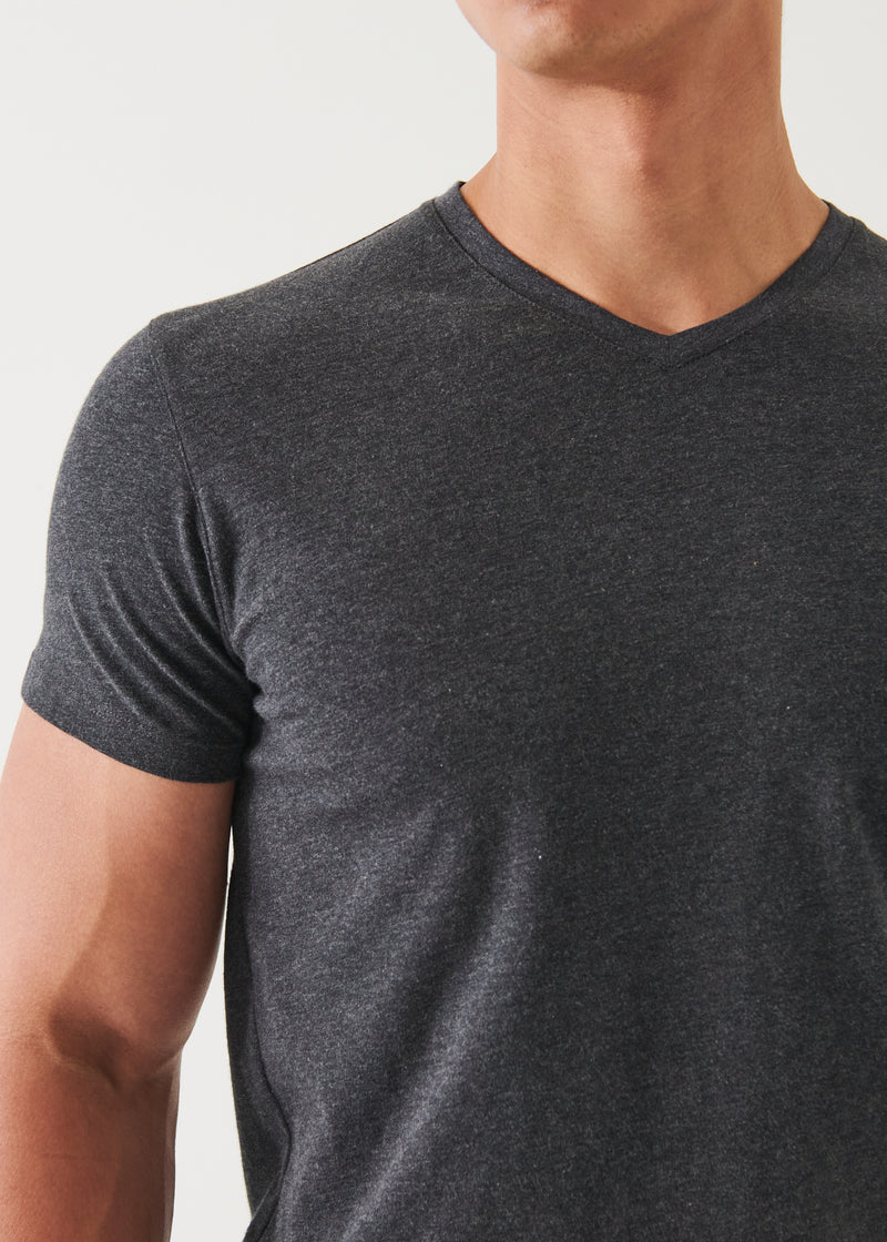 PIMA COTTON STRETCH V-NECK T-SHIRT