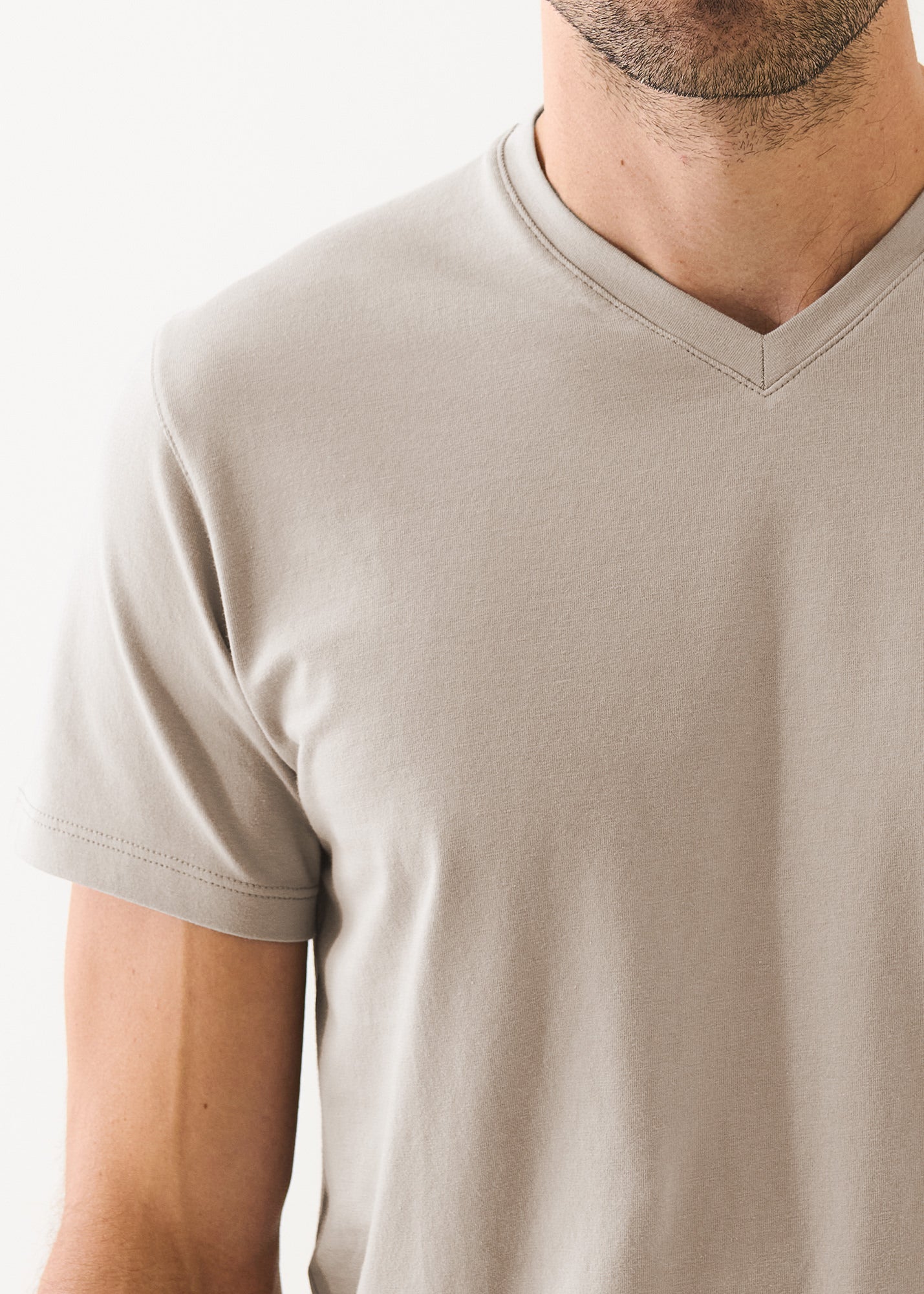 Pima Cotton Stretch V-Neck T-Shirt