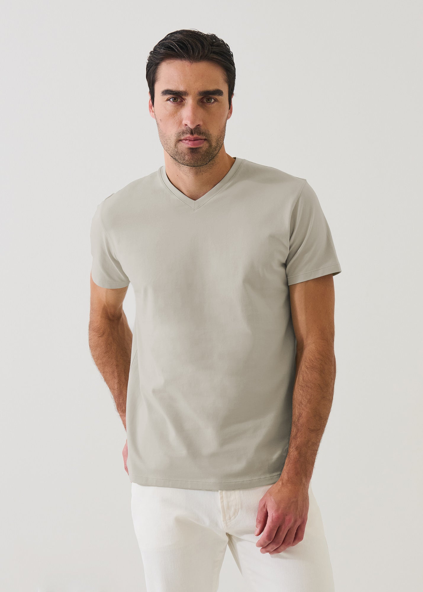 Pima Cotton Stretch V-Neck T-Shirt - PATRICK ASSARAF