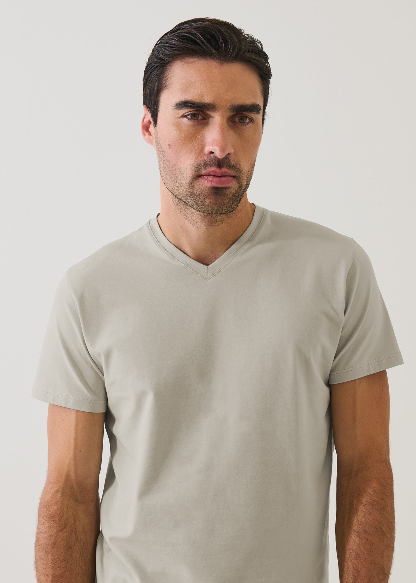 Pima Cotton Stretch V-Neck T-Shirt - PATRICK ASSARAF