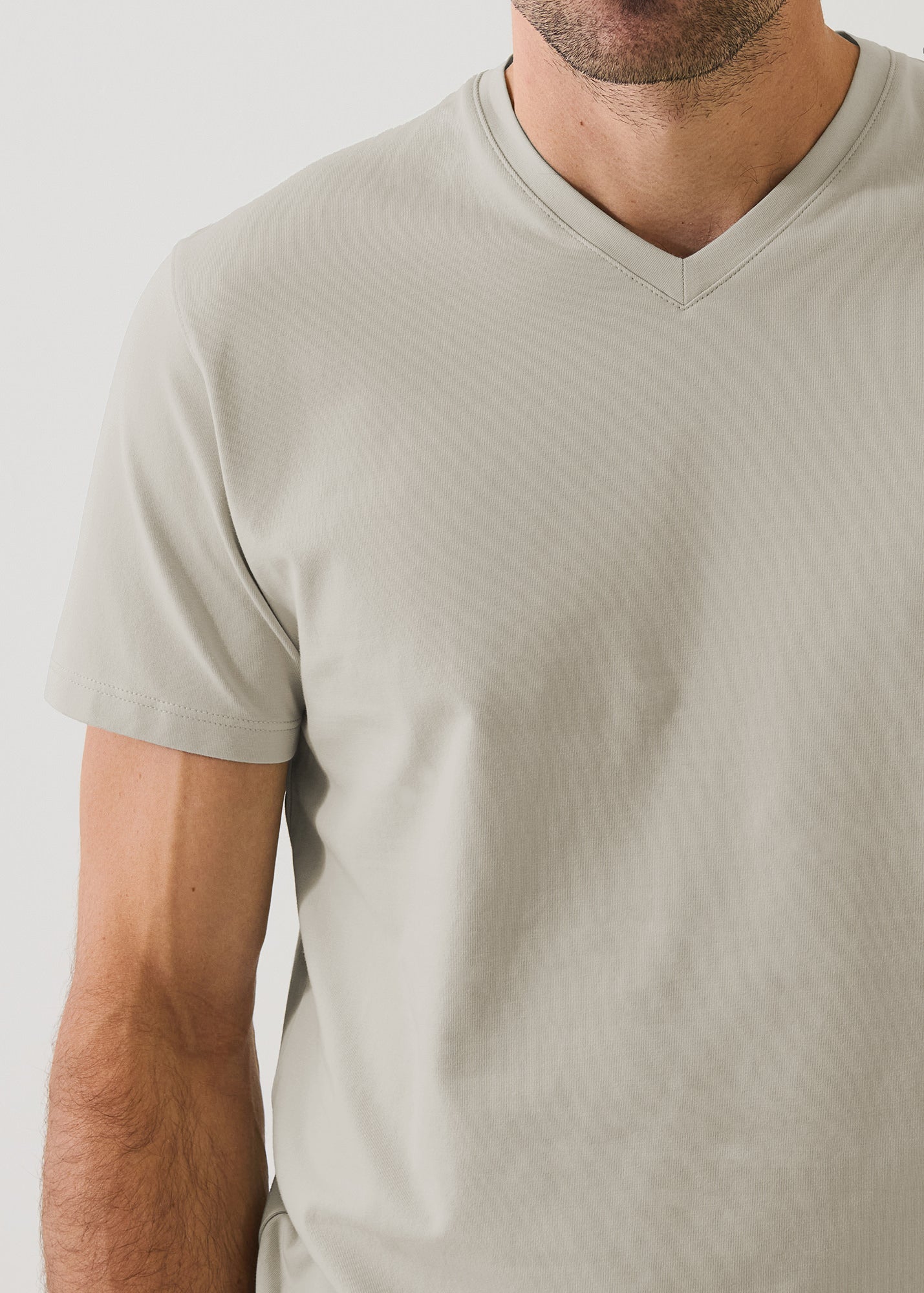 Pima Cotton Stretch V-Neck T-Shirt - PATRICK ASSARAF