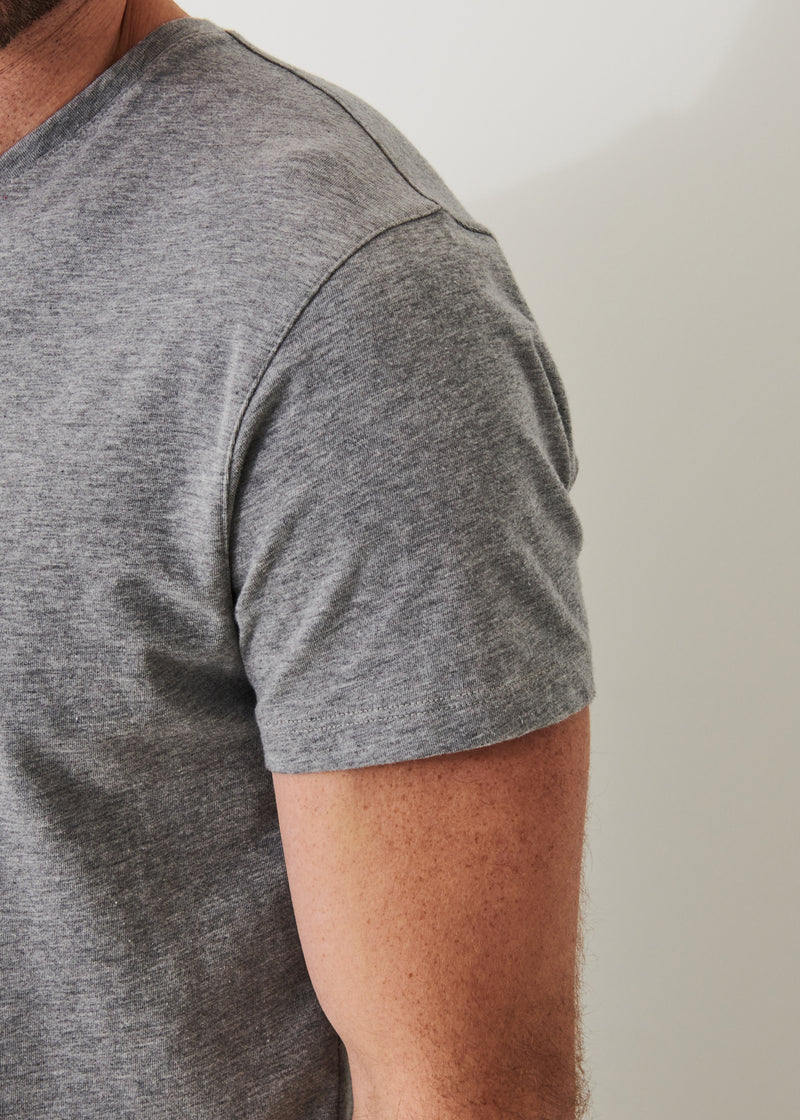 Pima Cotton Stretch V-Neck T-Shirt