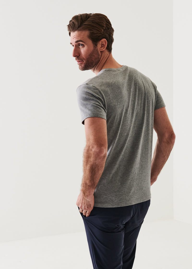 PIMA COTTON STRETCH V-NECK T-SHIRT