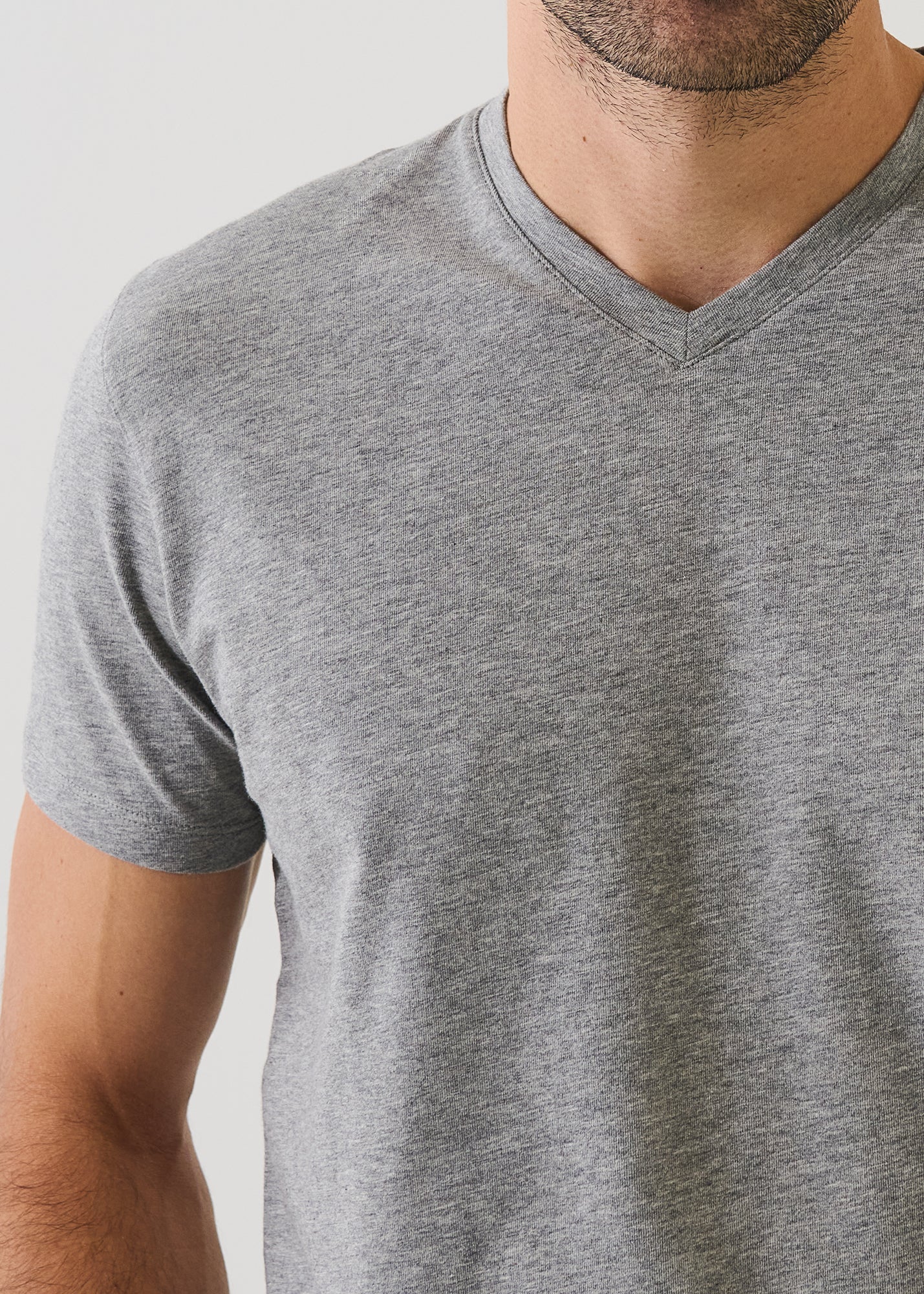 Pima Cotton Stretch V-Neck T-Shirt