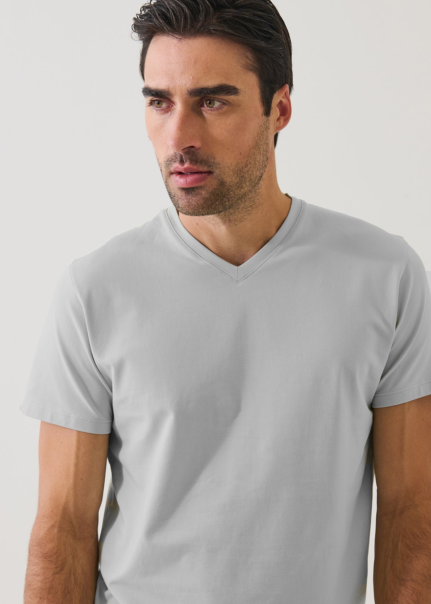 Pima Cotton Stretch V-Neck T-Shirt - PATRICK ASSARAF