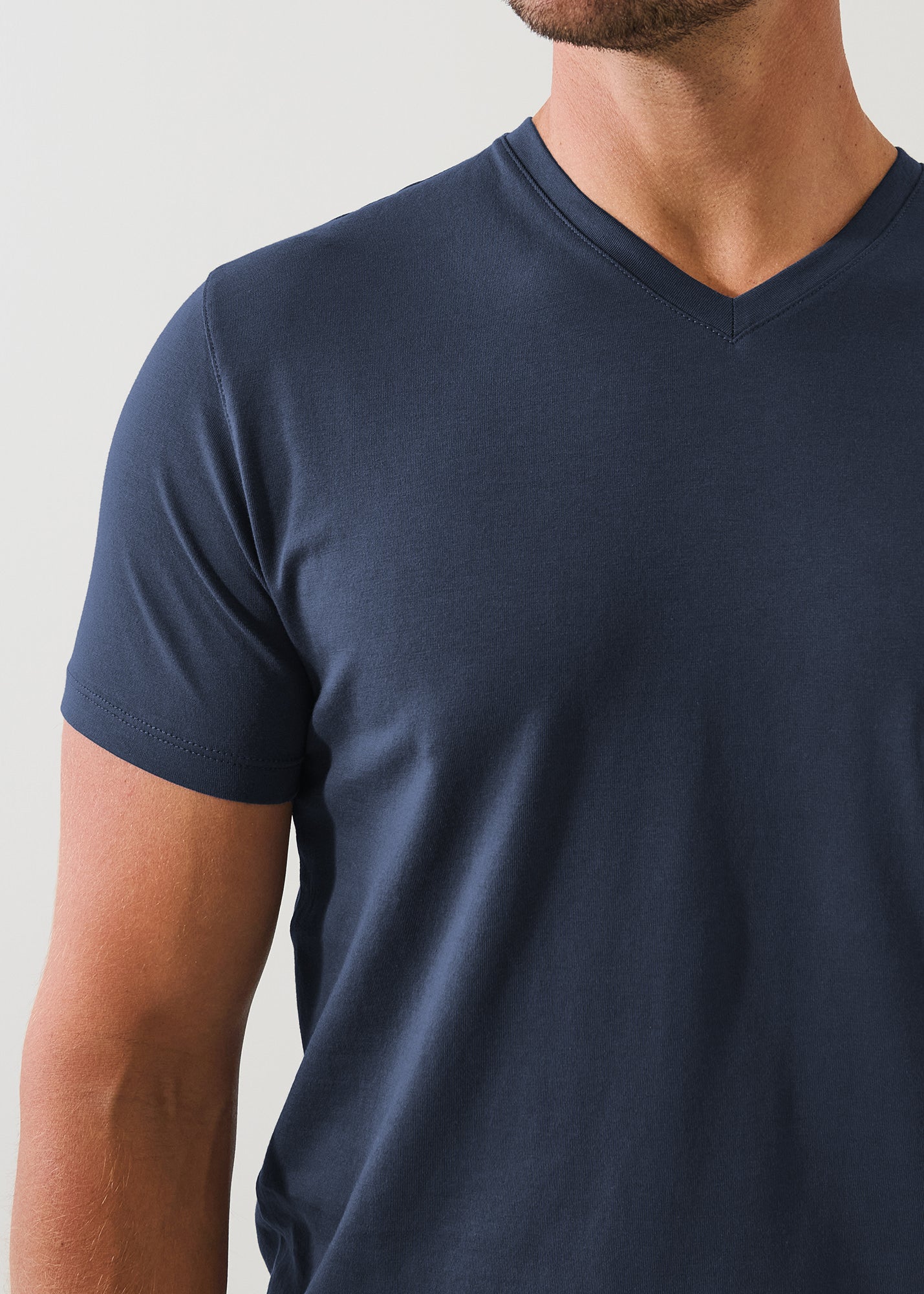 Pima Cotton Stretch V-Neck T-Shirt - PATRICK ASSARAF