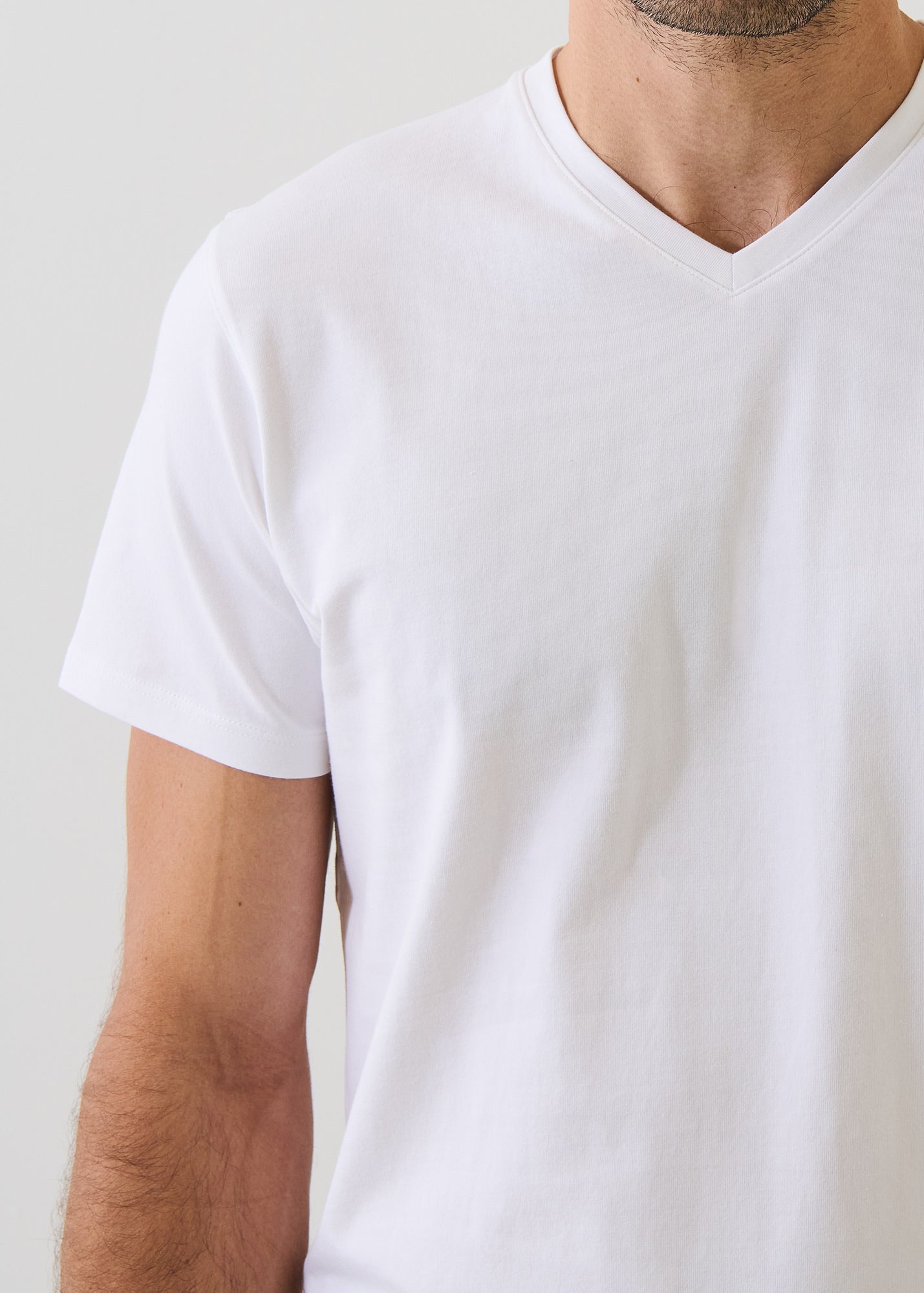 Pima Cotton Stretch V-Neck T-Shirt