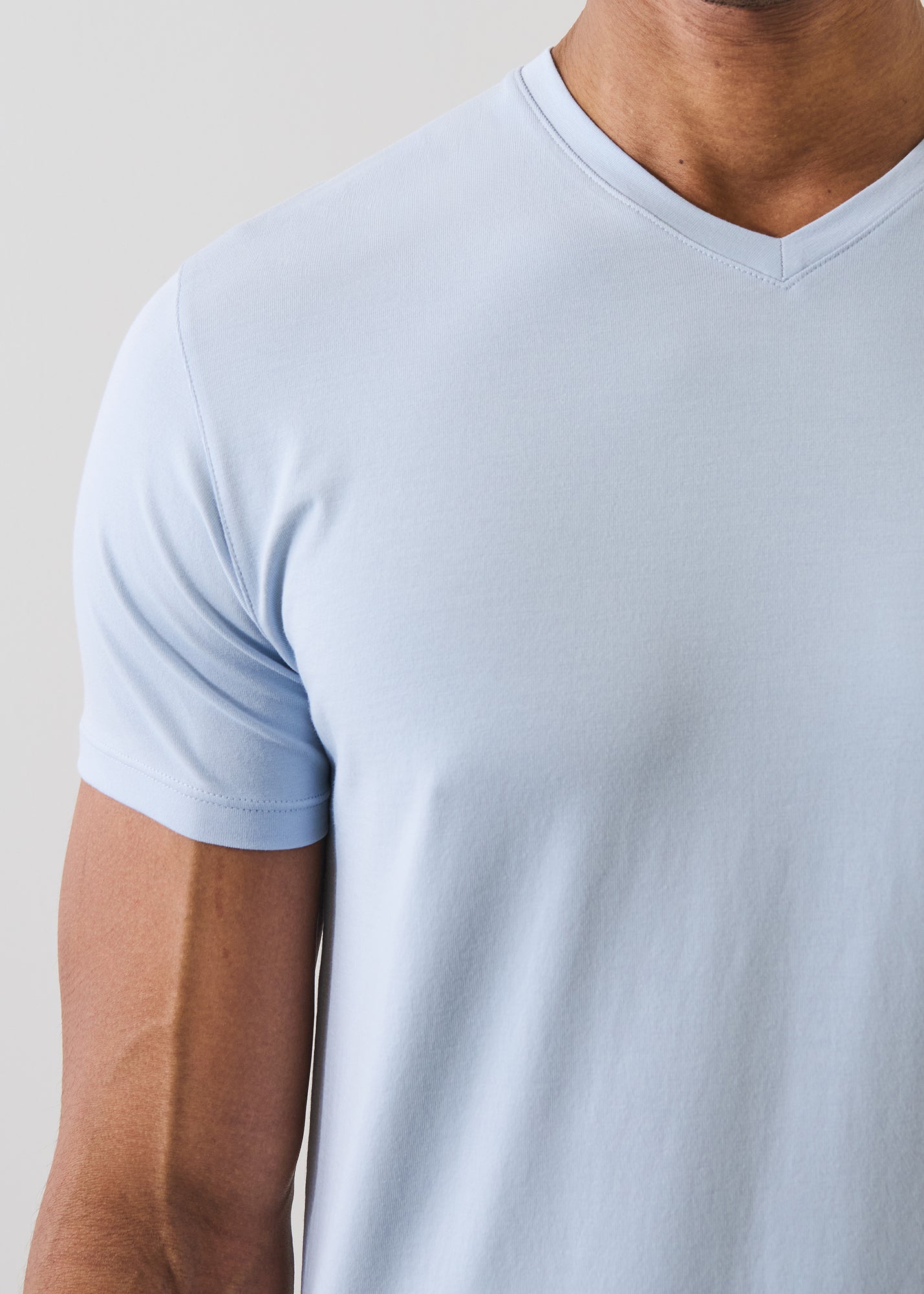 Pima Cotton Stretch V-Neck T-Shirt - PATRICK ASSARAF
