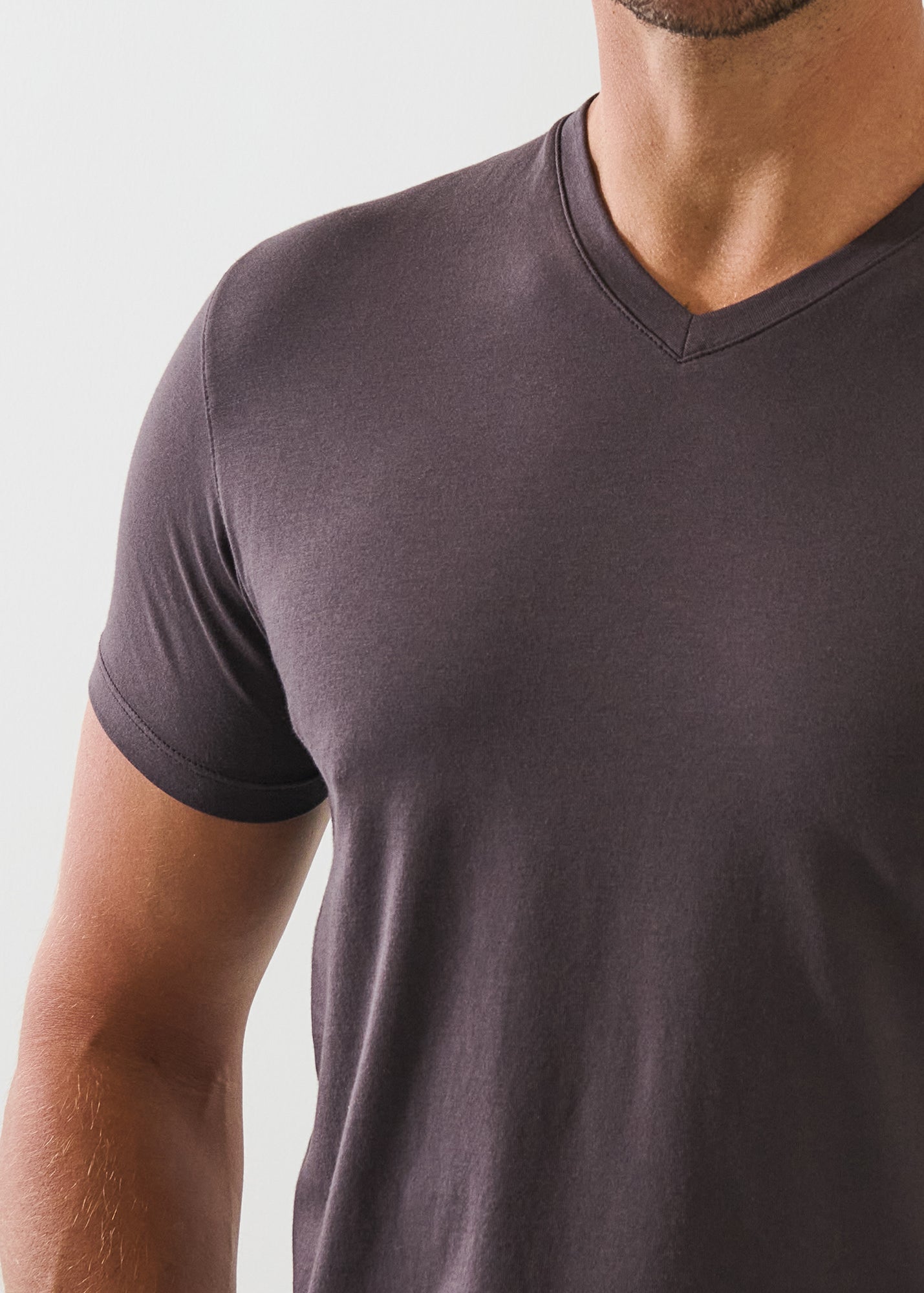 Pima Cotton Stretch V-Neck T-Shirt