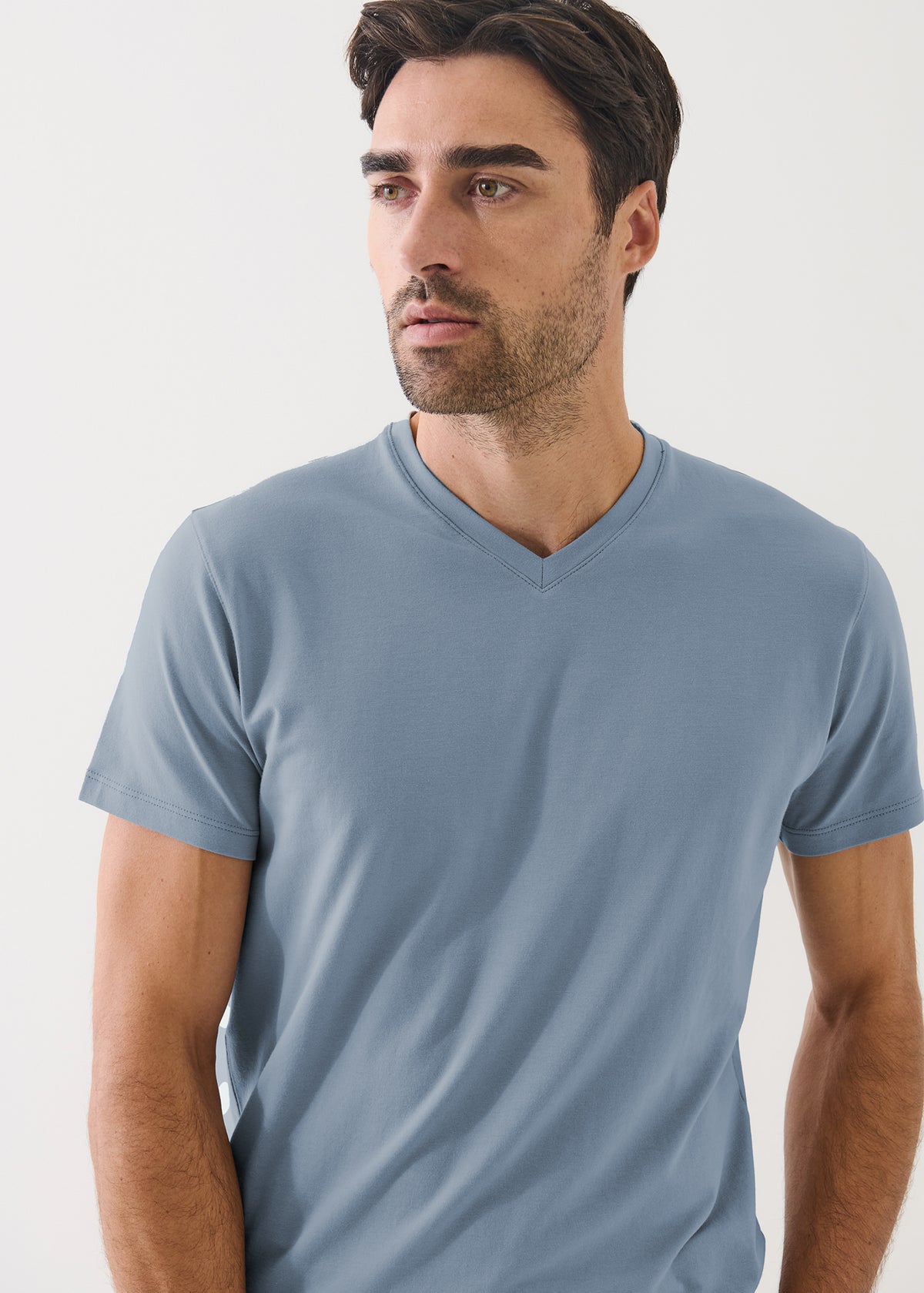 Pima Cotton Stretch V-Neck T-Shirt - PATRICK ASSARAF