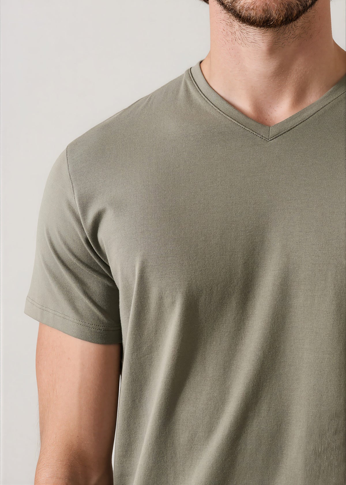 Pima Cotton Stretch V-Neck T-Shirt - PATRICK ASSARAF