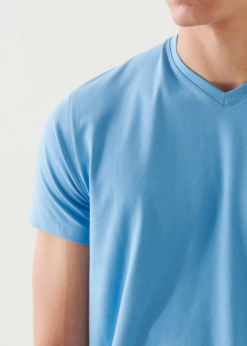 Pima Cotton Stretch V-Neck T-Shirt