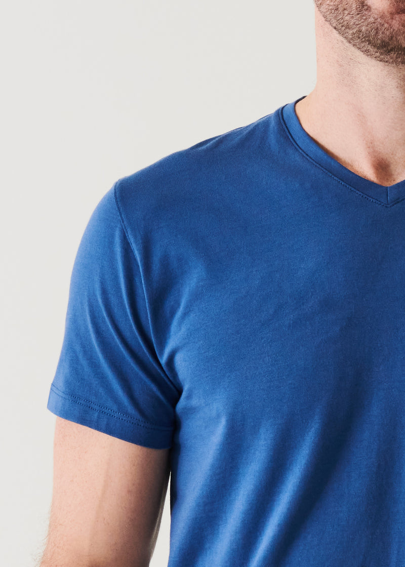 Pima Cotton Stretch V-Neck T-Shirt