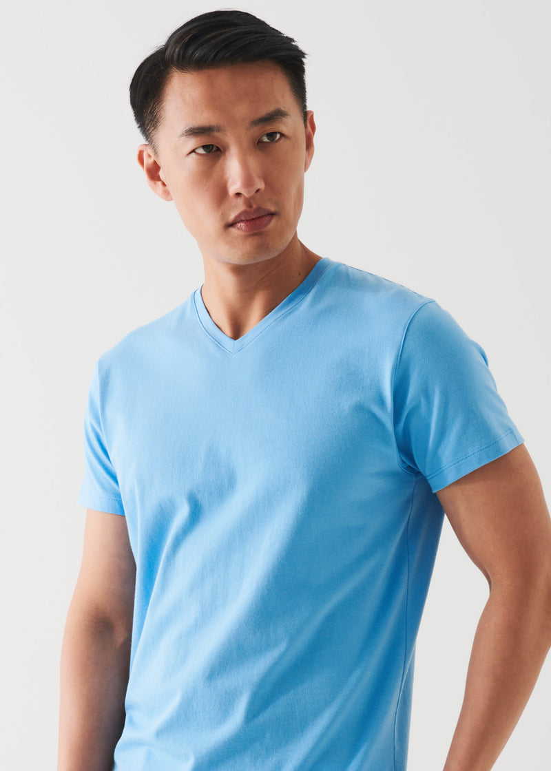 PIMA COTTON STRETCH V-NECK T-SHIRT