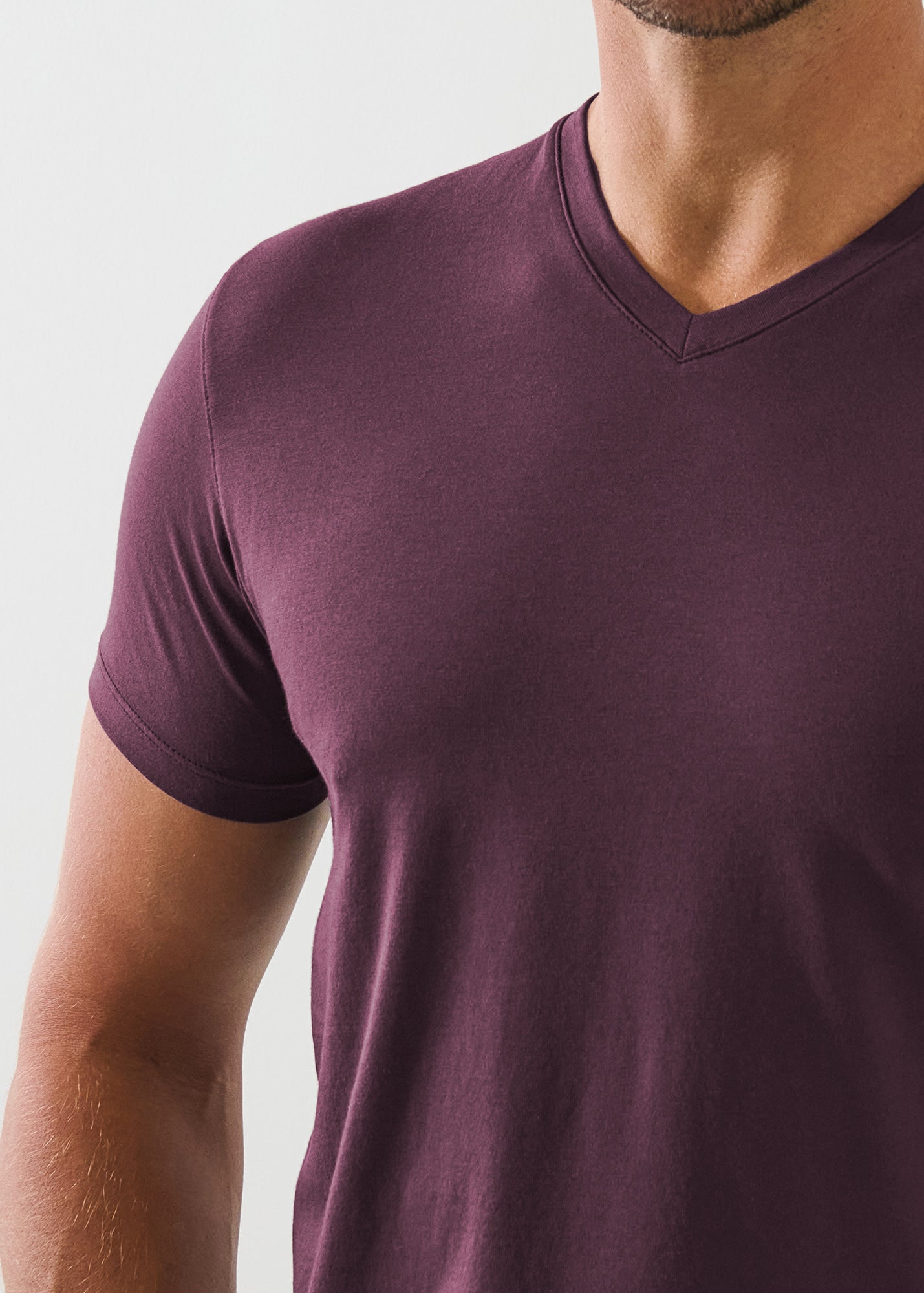 Pima Cotton Stretch V-Neck T-Shirt - PATRICK ASSARAF