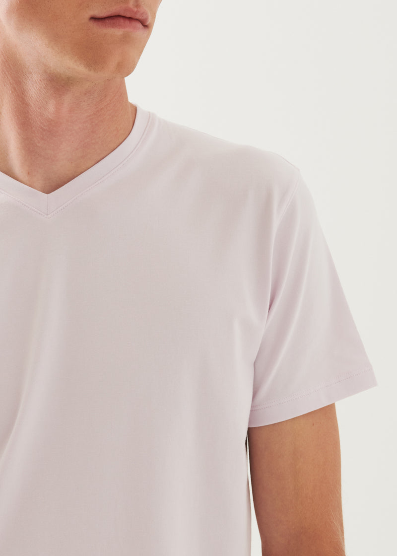 Pima Cotton Stretch V-Neck T-Shirt