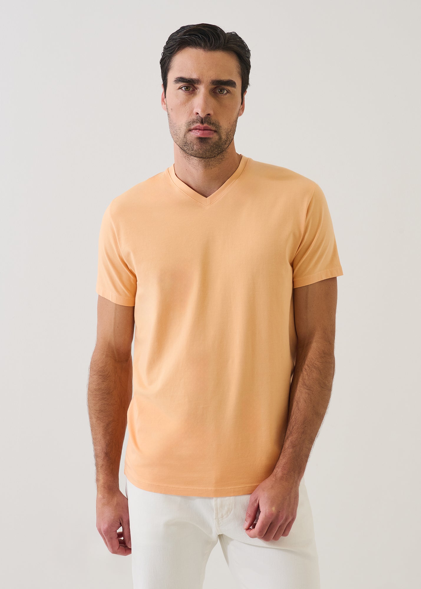 Pima Cotton Stretch V-Neck T-Shirt - PATRICK ASSARAF
