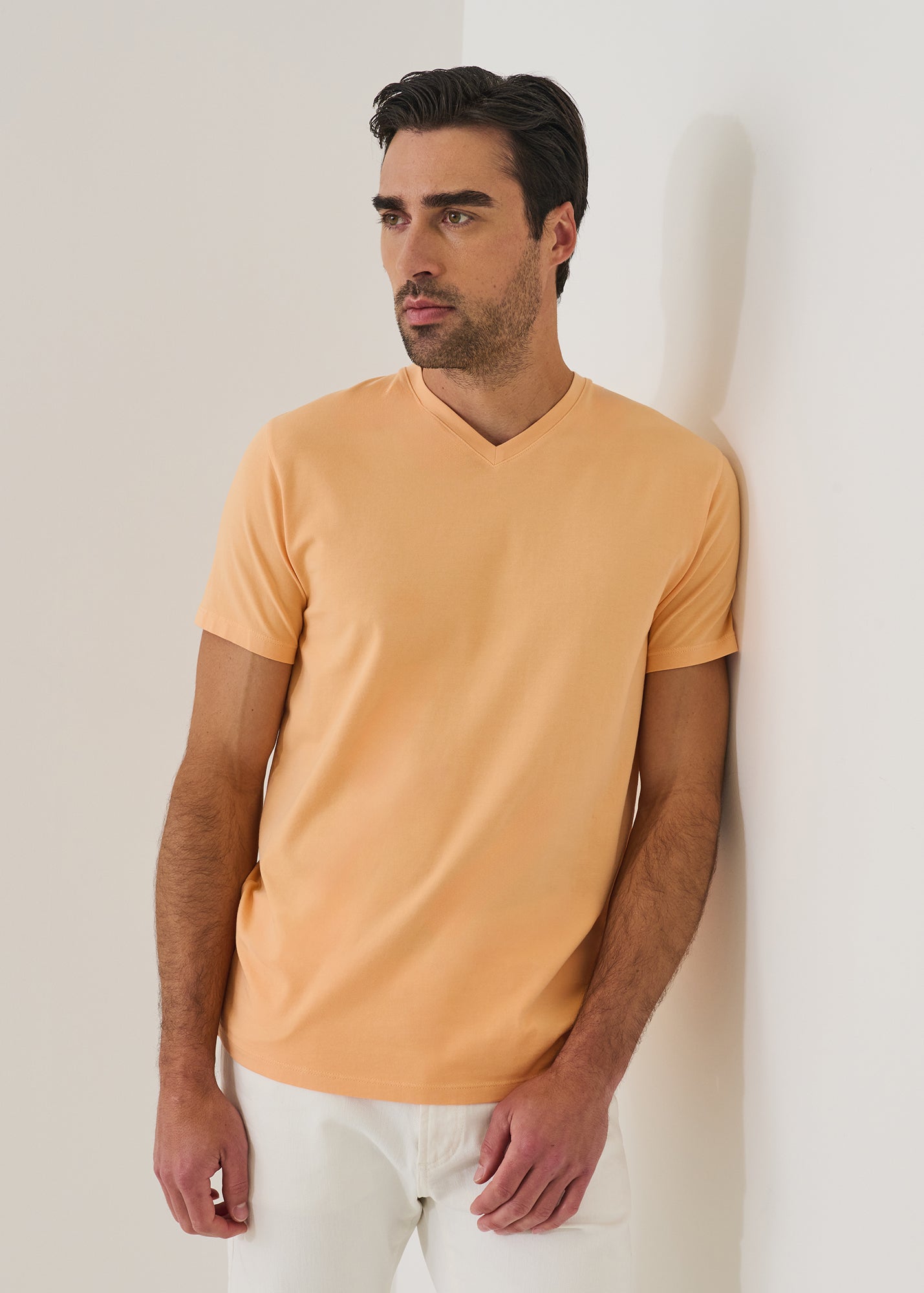 Pima Cotton Stretch V-Neck T-Shirt - PATRICK ASSARAF