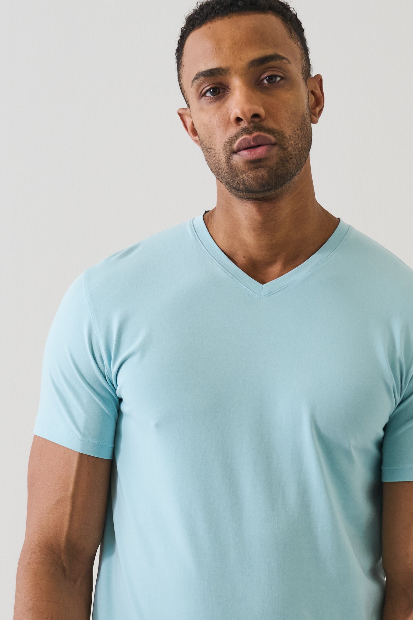 Pima Cotton Stretch V-Neck T-Shirt - PATRICK ASSARAF