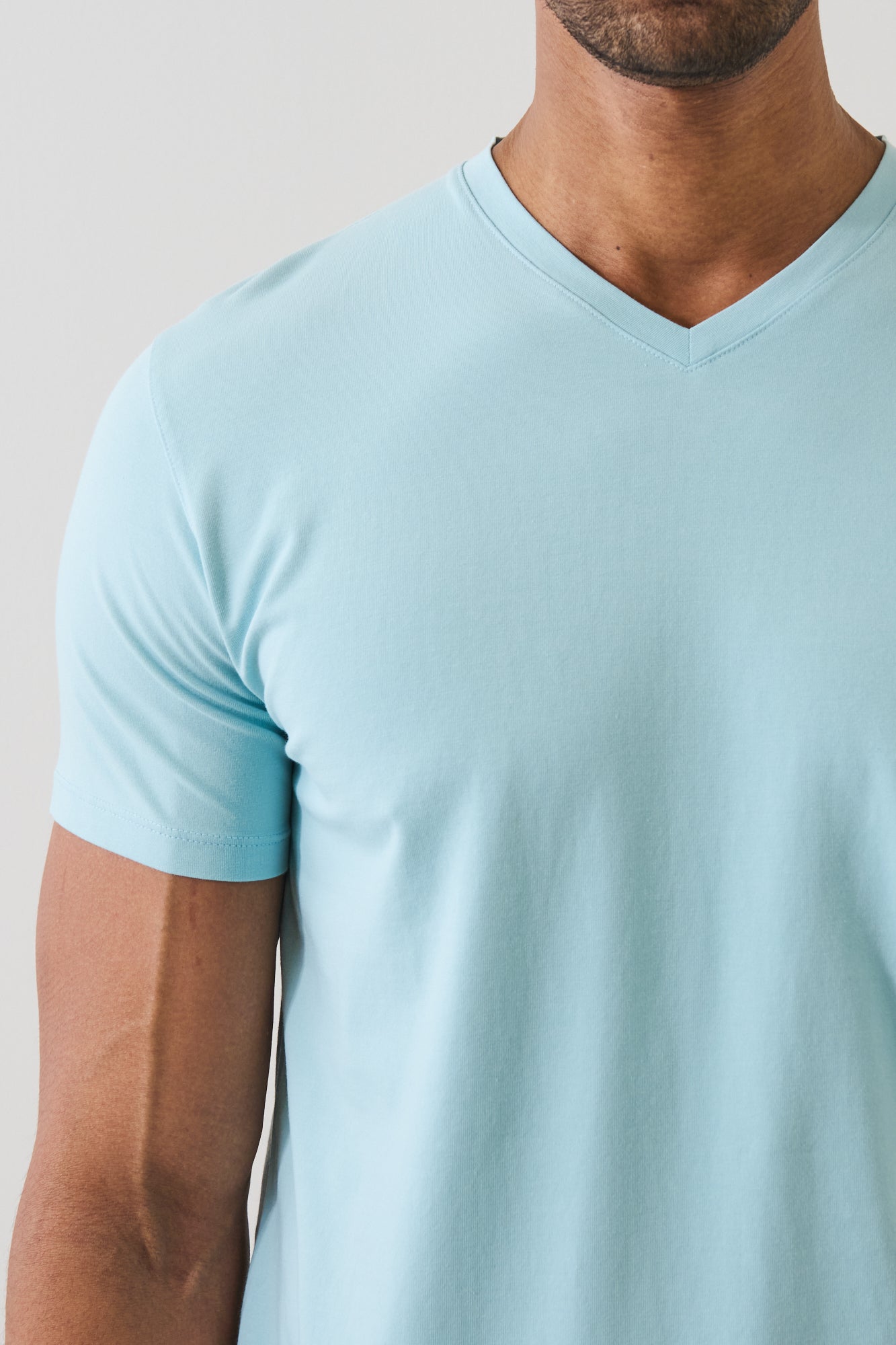 Pima Cotton Stretch V-Neck T-Shirt - PATRICK ASSARAF
