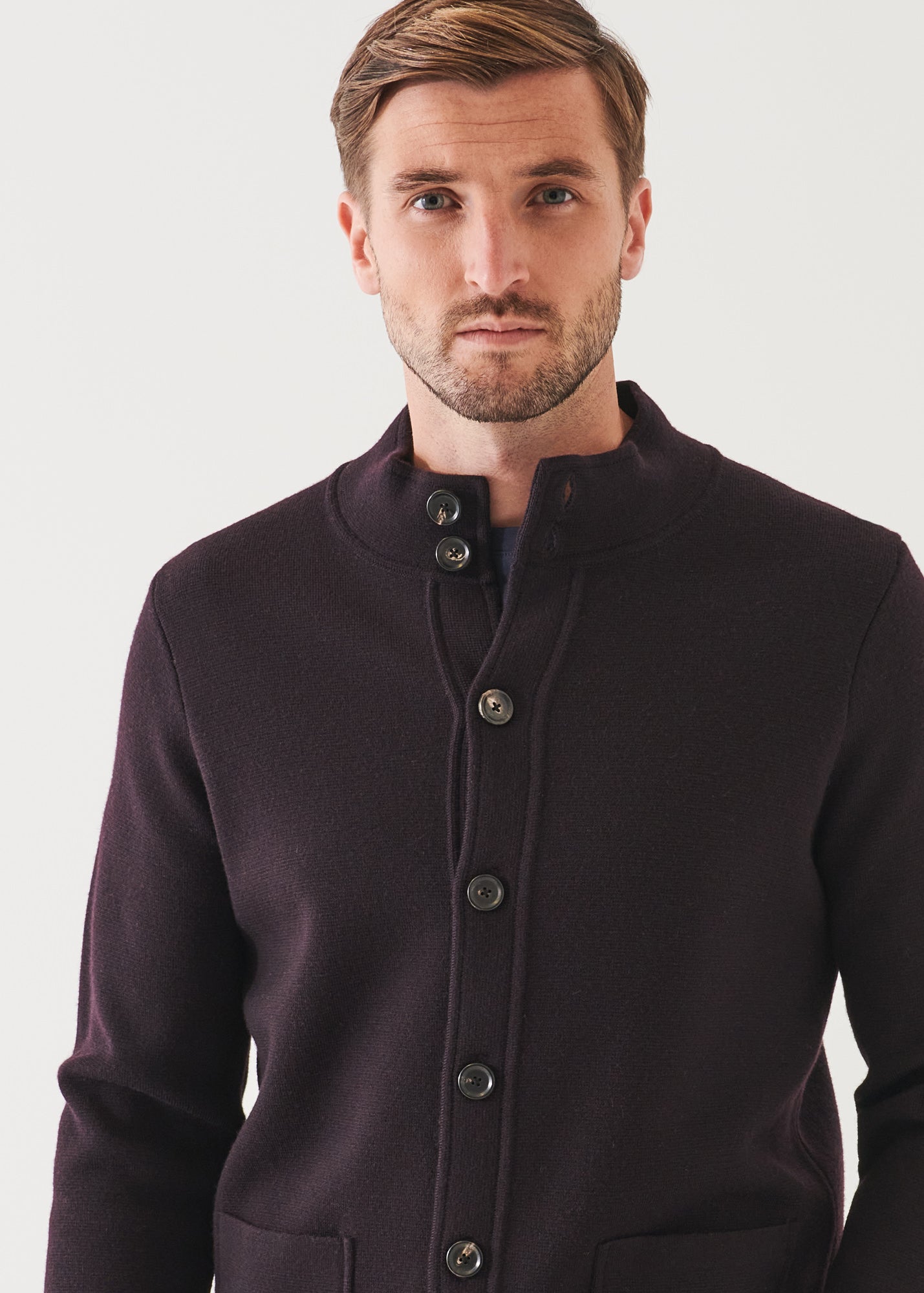 HALF MILANO STITCH MOCK CARDIGAN | PATRICK ASSARAF.