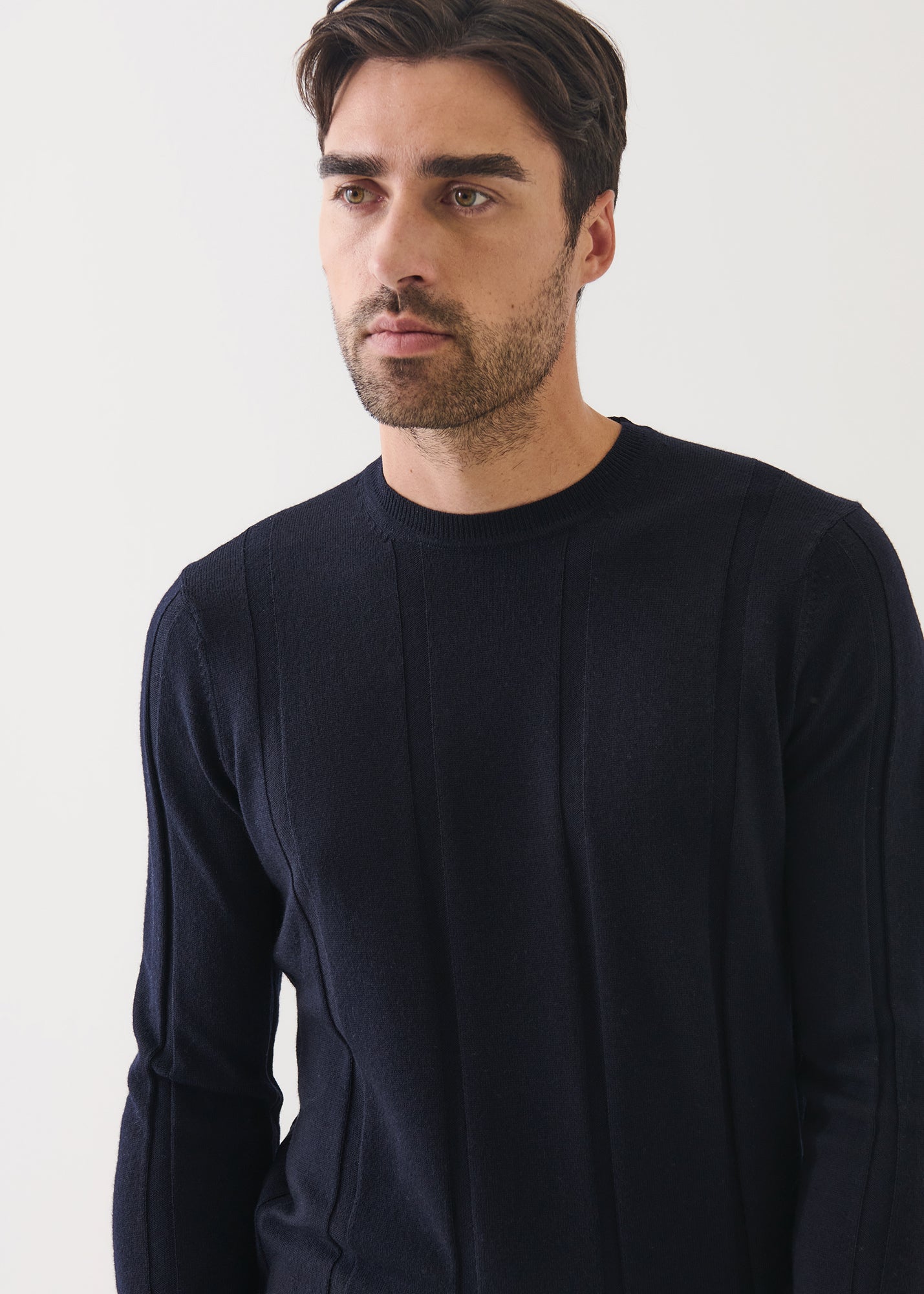 Merino Drop Needle Crewneck - PATRICK ASSARAF
