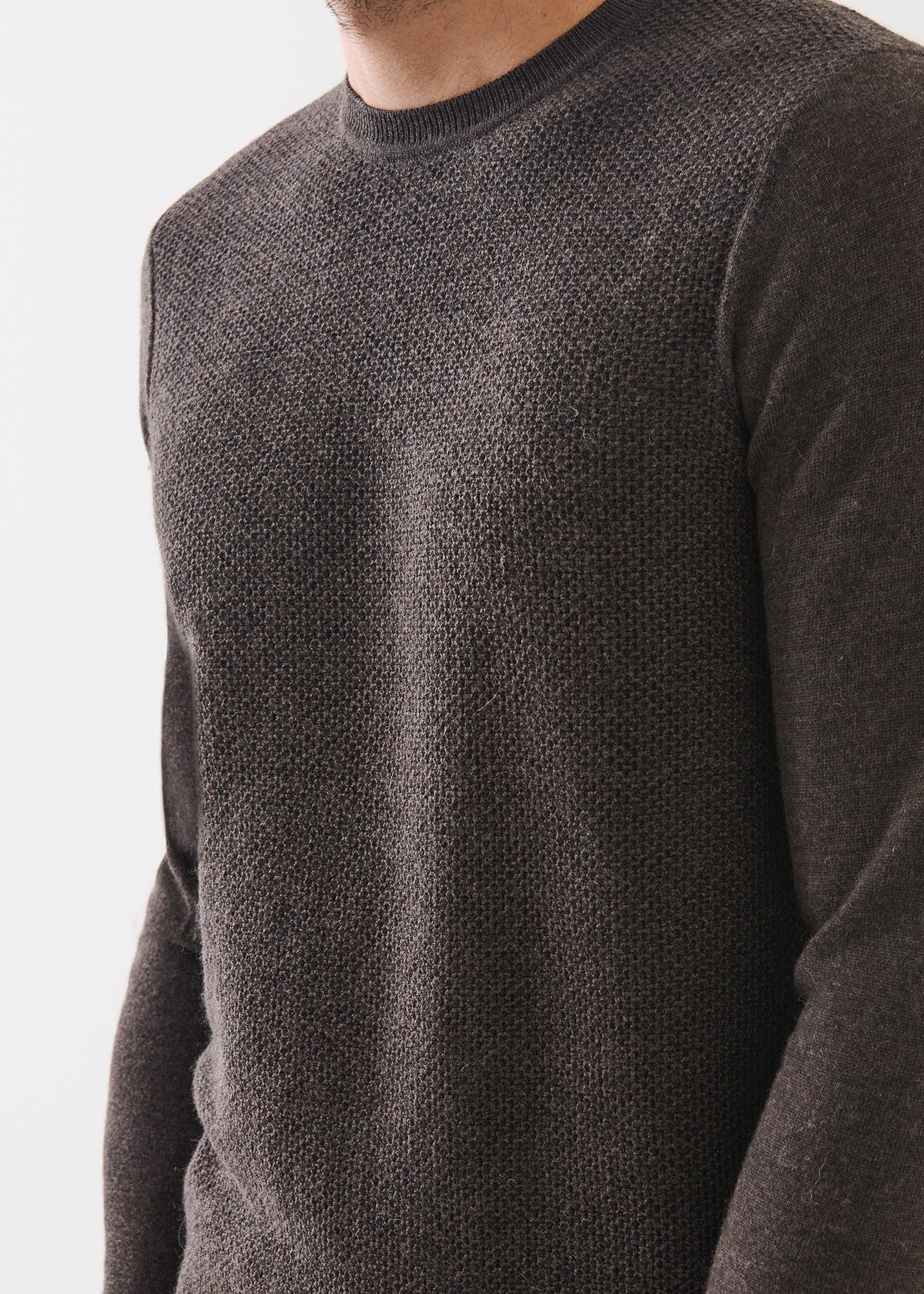 Merino Textured Crewneck