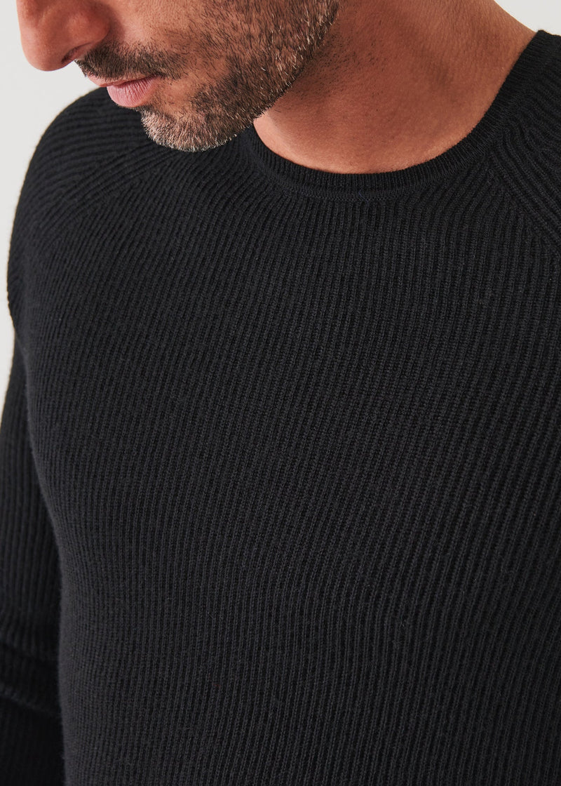 Merino Wool Ribbed Crewneck