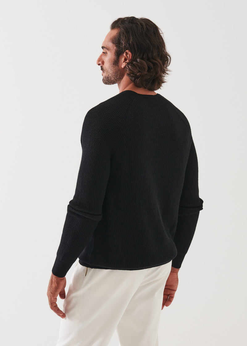 Merino Wool Ribbed Crewneck