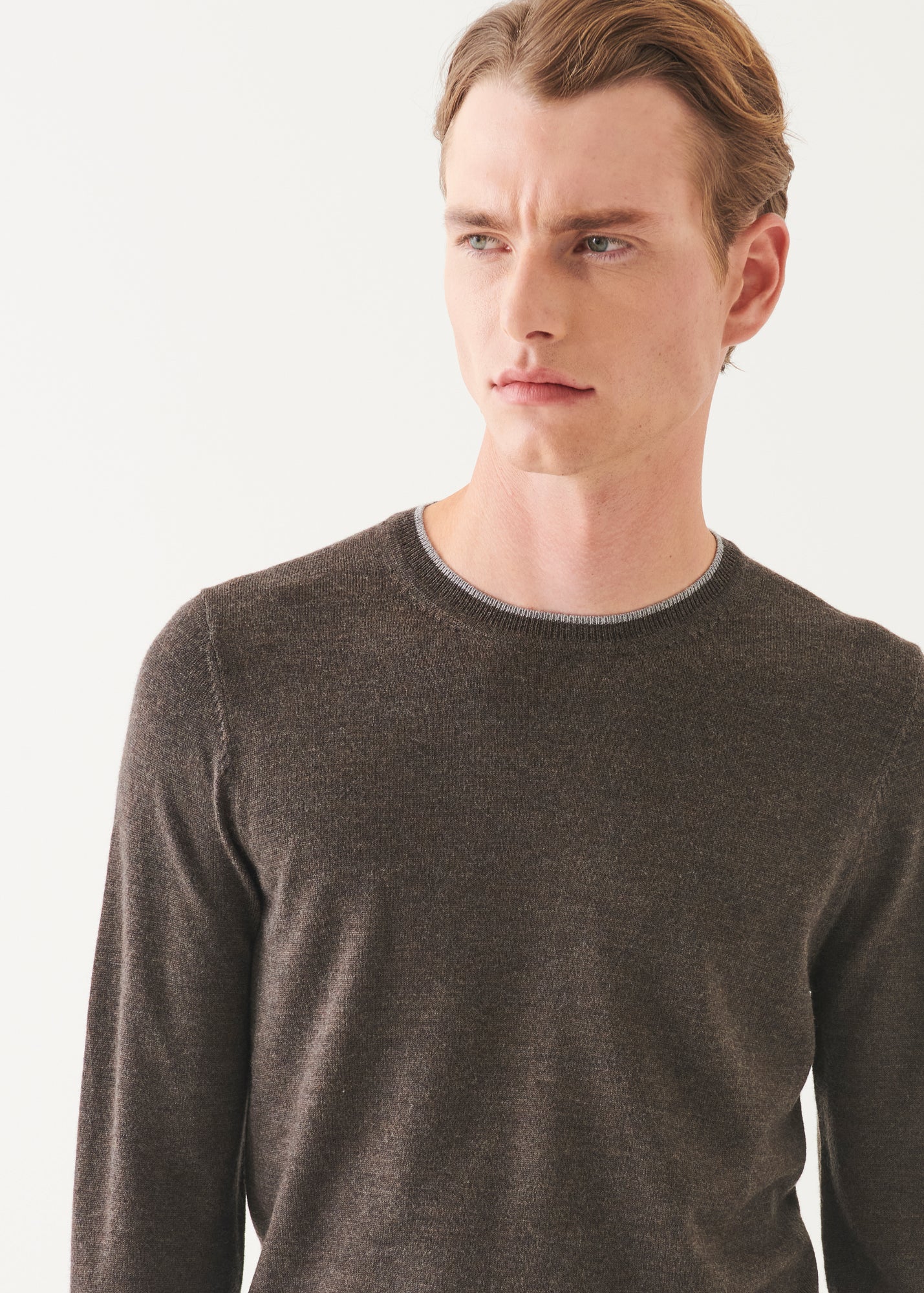 Merino Tipped Crewneck