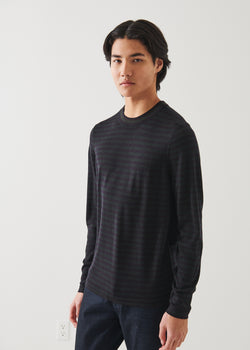 Extra-Fine Merino Multi Stripe Crewneck