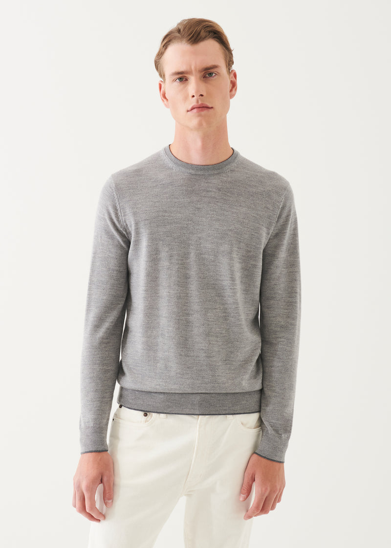 Merino Crewneck With Elbow Patches