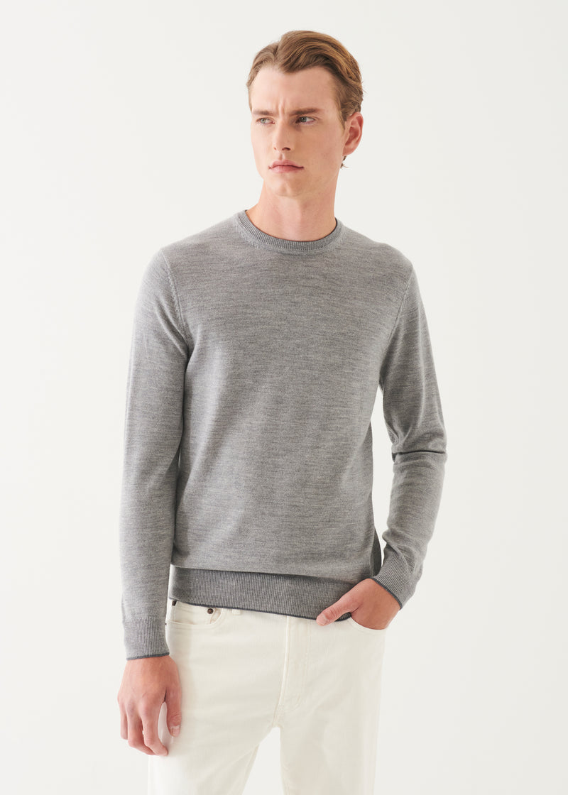 Merino Crewneck With Elbow Patches