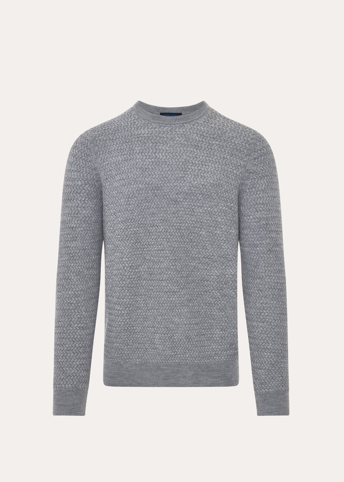 Extra-Fine Merino Wool Lattice Crew Neck - PATRICK ASSARAF