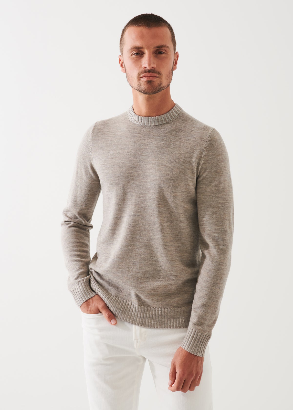 Plaited Merino Wool Crewneck - PATRICK ASSARAF