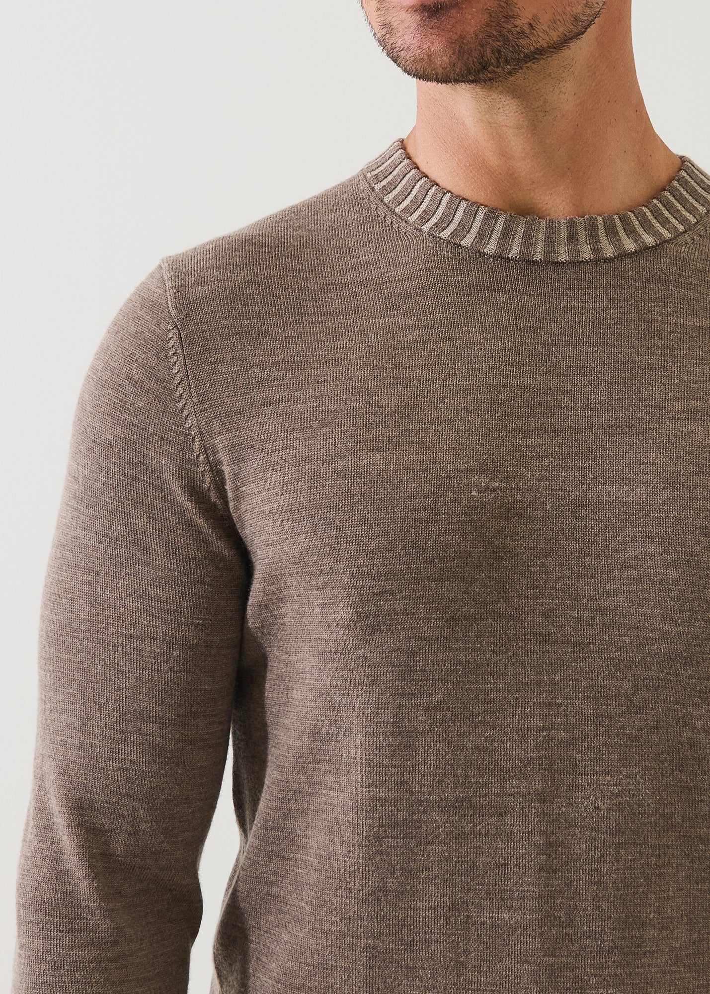 Plaited Merino Wool Crewneck