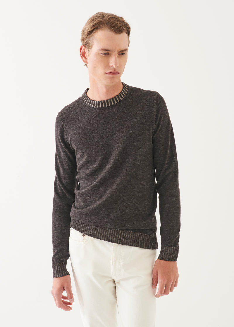 Plaited Merino Wool Crewneck