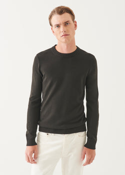 Plaited Merino Wool Crewneck