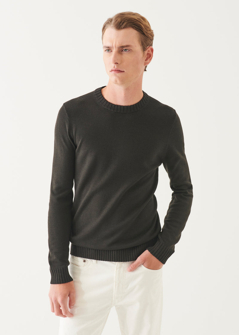 Plaited Merino Wool Crewneck