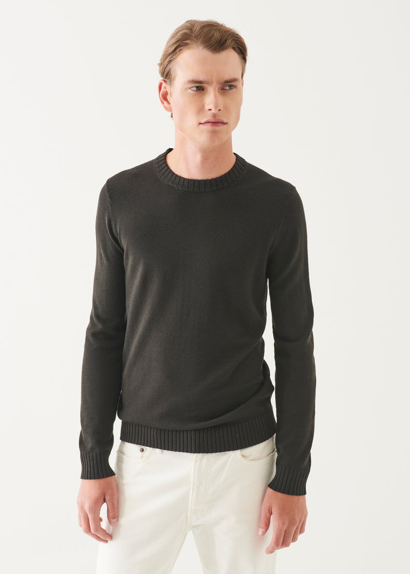 Plaited Merino Wool Crewneck