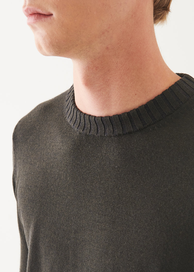 Plaited Merino Wool Crewneck