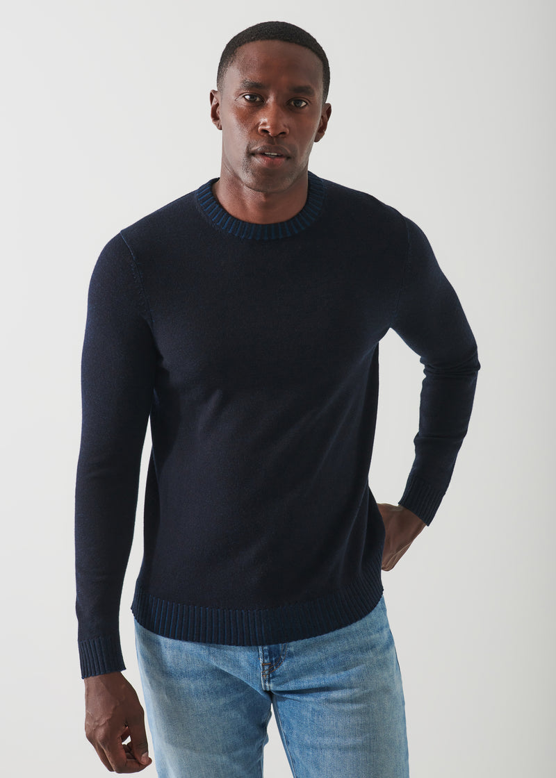 Plaited Merino Wool Crewneck