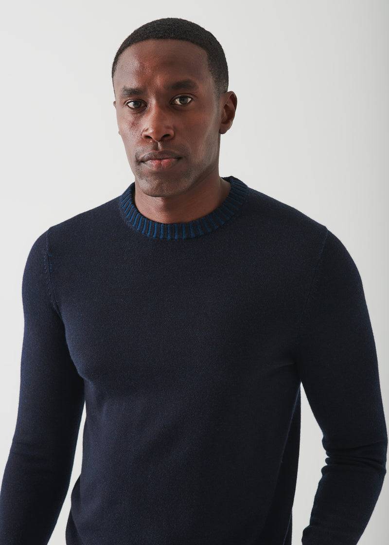 Plaited Merino Wool Crewneck