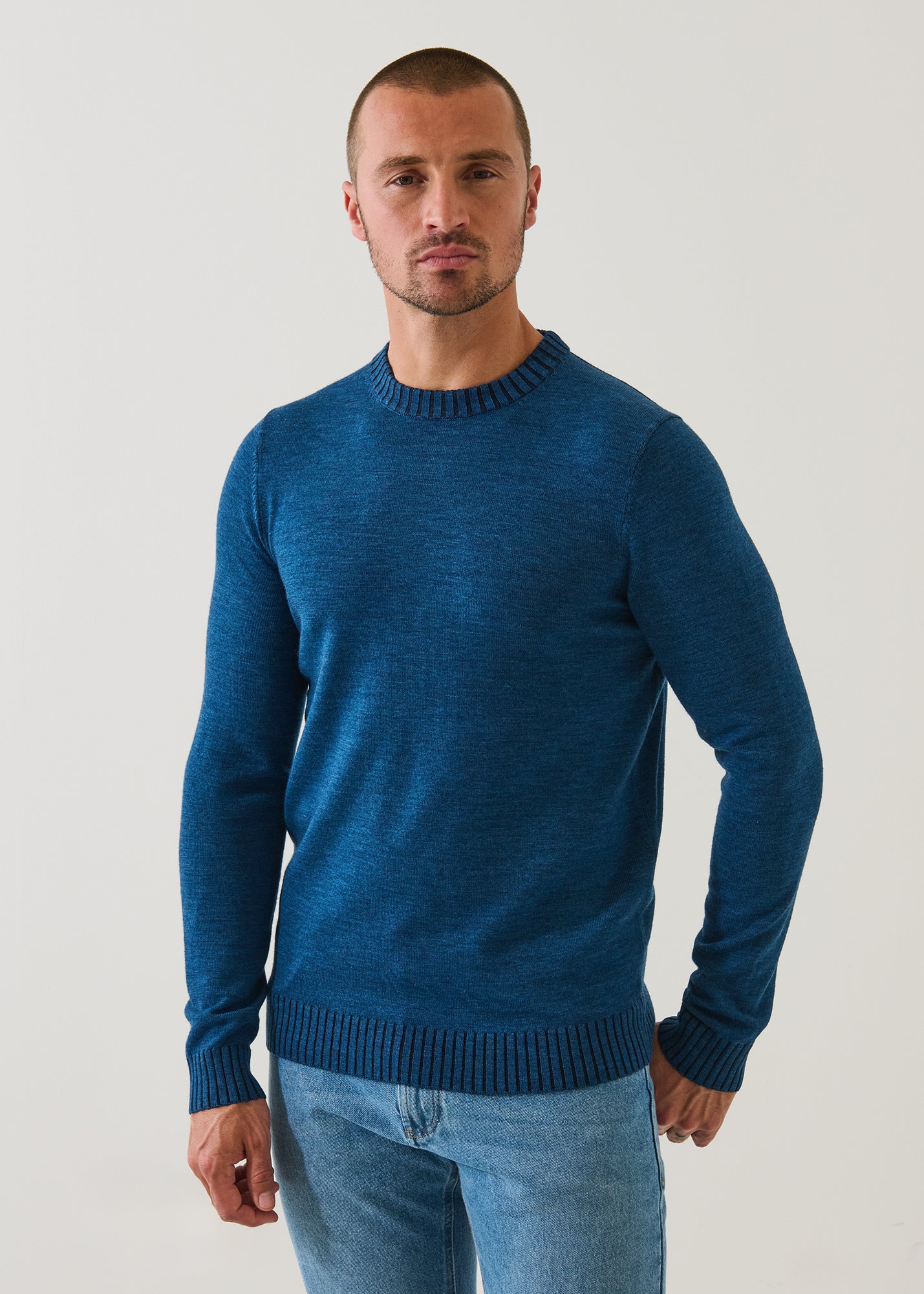 Plaited Merino Wool Crewneck