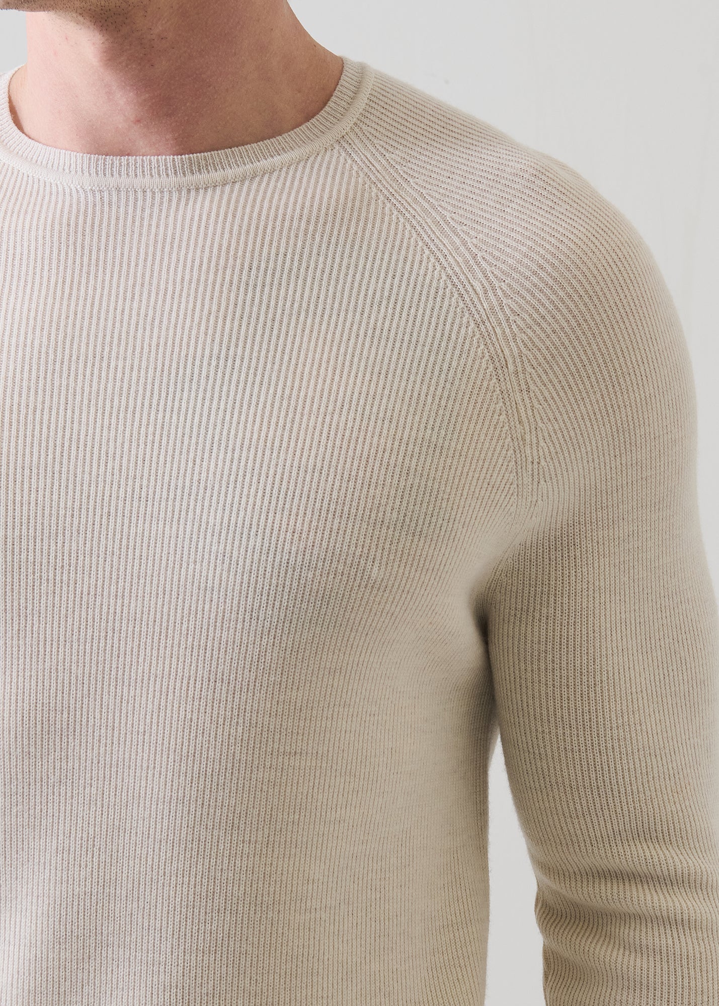 Merino Wool Ribbed Crewneck - PATRICK ASSARAF