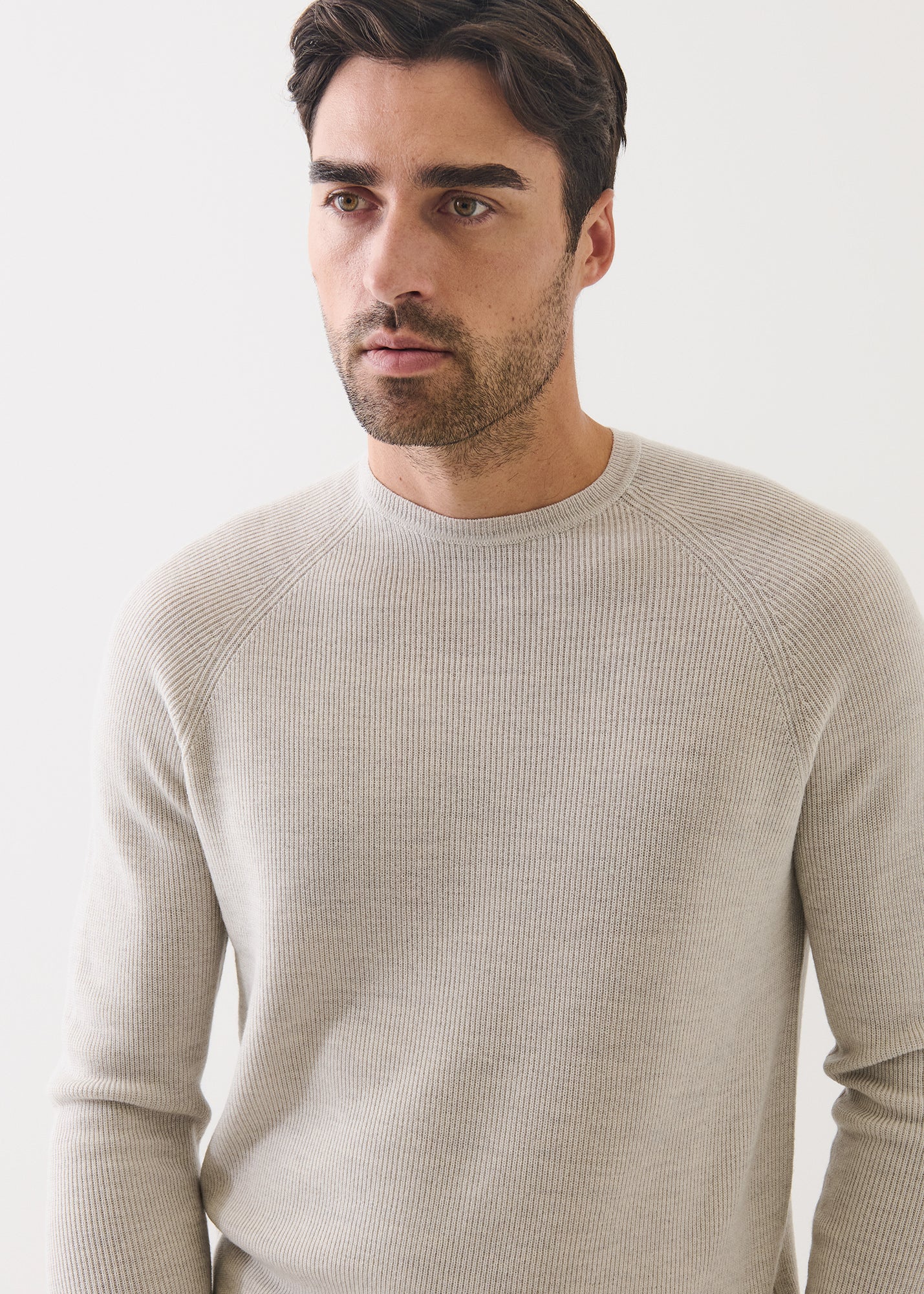 Merino Wool Ribbed Crewneck