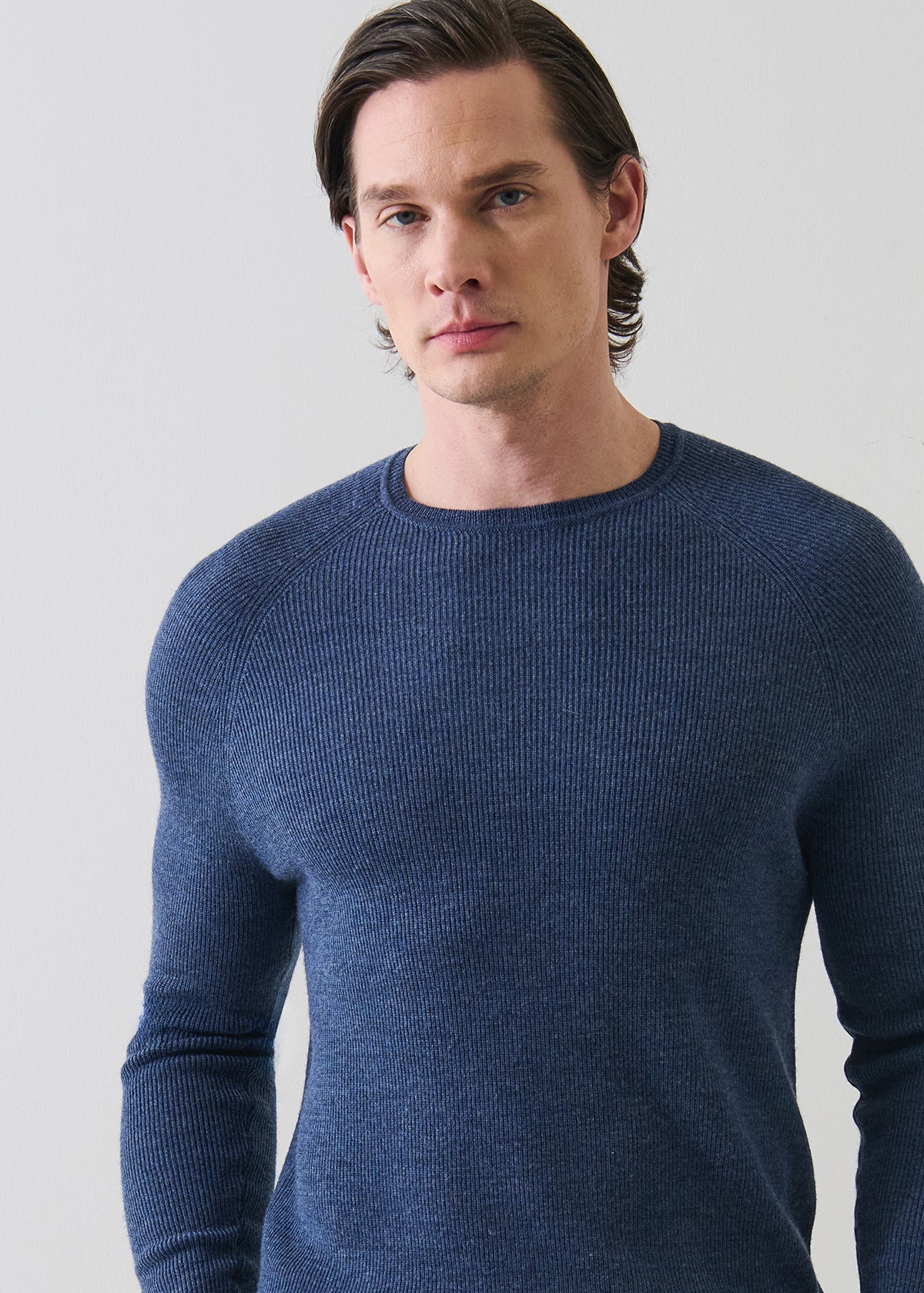 Merino Wool Ribbed Crewneck - PATRICK ASSARAF